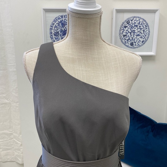 💎White by Vera Wang Women Gray Cocktail Dress 10💎 - Picture 3 of 5